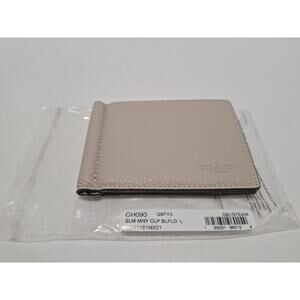 Coach Slim Money Clip Bifold Wallet QB/Steam Leather